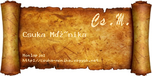 Csuka Mónika névjegykártya