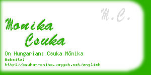 monika csuka business card