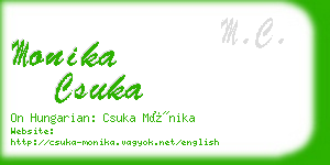 monika csuka business card